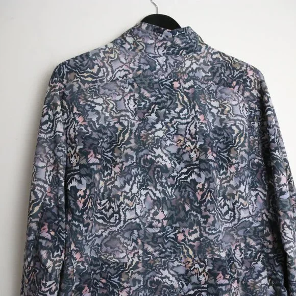 Athleta Run With It Jacket Kinetic Abstract Multicolor Zip Up Size XL - Picture 9 of 9
